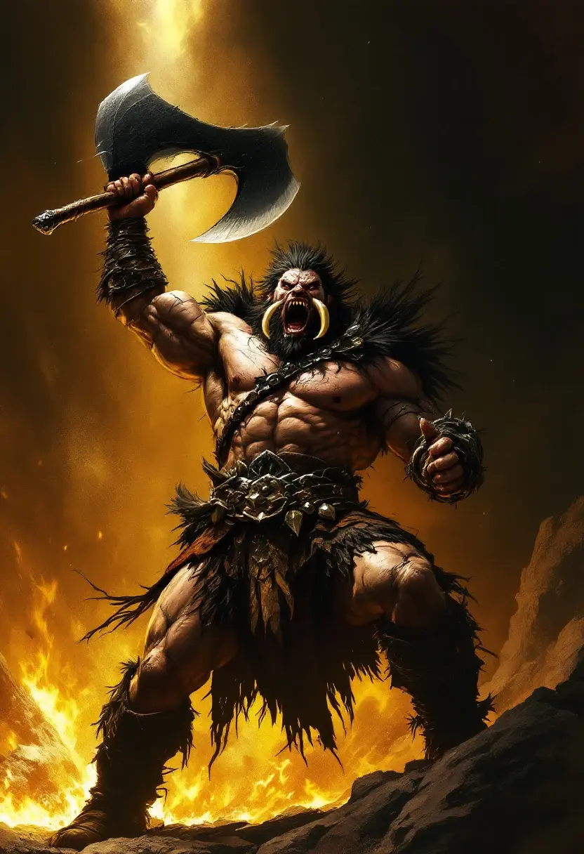 Half-Orc Barbarian